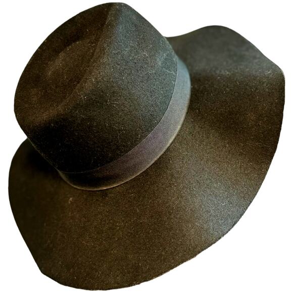 Levi's Boho Style Black Wool Wide Brim Fedora Hat - Picture 5 of 13